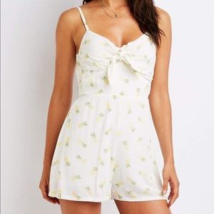 White Pinapple Romper
